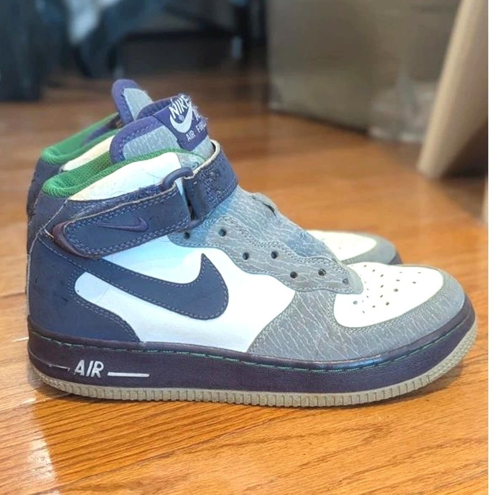 Nike Air Force 1 High GS Retro 2010 Purple Green Gray Y2K Sneakers 5Y
